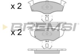 BREMSI BP2682 - JGO.PAST.FRENO SEAT AROSA SKODA FABIA VOLKSWAGE