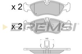 BREMSI BP2704 - JGO.PAST.FRENO OPEL VECTRA (A) OPEL VECTRA (B)