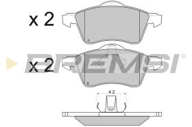 BREMSI BP2723 - JGO.PAST.FRENO VOLKSWAGEN TRANSPORTER T4