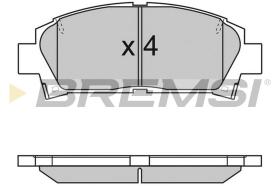 BREMSI BP2752 - JGO.PAST.FRENO TOYOTA AVENSIS TOYOTA AVENSIS WA