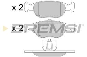 BREMSI BP2770 - JGO.PAST.FRENO FIAT PUNTO FIAT PUNTO (I) FIAT P