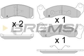 BREMSI BP2780 - JGO.PAST.FRENO FORD USA MUSTANG