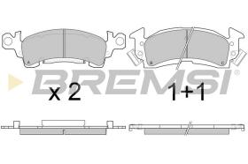 BREMSI BP2781 - JGO.PAST.FRENO BUICK CENTURY BUICK ELECTRA BUIC