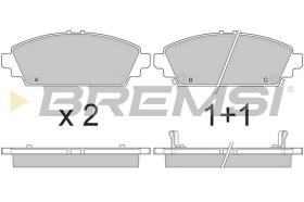 BREMSI BP2904 - JGO.PAST.FRENO HONDA ACCORD