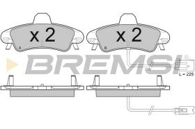 BREMSI BP2932 - JGO.PAST.FRENO FORD COUGAR FORD MONDEO I