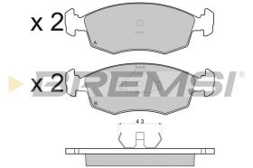 BREMSI BP2950 - JGO.PAST.FRENO FIAT DOBLO FIAT PUNTO (II)