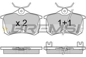 BREMSI BP2976 - JGO.PAST.FRENO HONDA HR V HONDA CIVIC HONDA CR