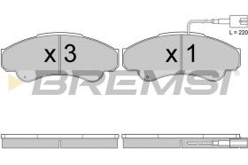 BREMSI BP2998 - JGO.PAST.FRENO CITROEN RELAY CITROEN JUMPER FIA