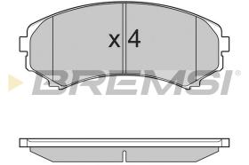 BREMSI BP3001 - JGO.PAST.FRENO MITSUBISHI MONTERO MITSUBISHI PA