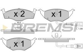 BREMSI BP3031 - JGO.PAST.FRENO SKODA FABIA VOLKSWAGEN POLO (III