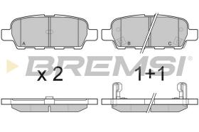 BREMSI BP3067 - JGO.PAST.FRENO NISSAN MURANO NISSAN X TRAIL