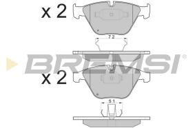 BREMSI BP3073 - JGO.PAST.FRENO BMW 520I BMW 525D BMW 525I BMW