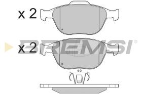 BREMSI BP3078 - JGO.PAST.FRENO FORD TRANSIT CONNECT FORD FOCUS