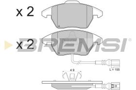 VILLAR BP3103 - JGO.PAST.FRENO AUDI A3 (II) AUDI A3 SPORTBACK S