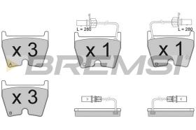 BREMSI BP3114 - JGO.PAST.FRENO AUDI A6 AVANT (II) LAMBORGHINI G