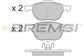 BREMSI BP3133 - JGO.PAST.FRENO FORD FOCUS (II) FORD FOCUS C MAX