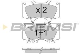 BREMSI BP3139 - JGO.PAST.FRENO TOYOTA LAND CRUISER