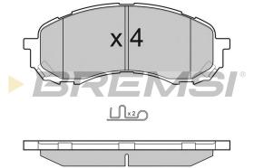 BREMSI BP3141 - JGO.PAST.FRENO SUBARU IMPREZA