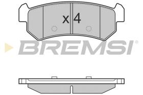 BREMSI BP3148 - JGO.PAST.FRENO CHEVROLET LACETTI CHEVROLET NUBI