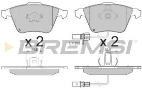 BREMSI BP3150 - JGO.PAST.FRENO AUDI A4 AUDI A6