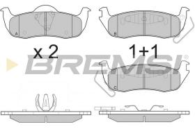 BREMSI BP3239 - JGO.PAST.FRENO JEEP COMMANDER JEEP GRAN CHEROKE