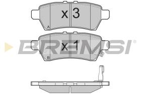 BREMSI BP3257 - JGO.PAST.FRENO NISSAN NAVARA NISSAN PATHFINDER