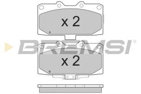 BREMSI BP3271 - JGO.PAST.FRENO SUBARU FORESTER SUBARU IMPRESA S