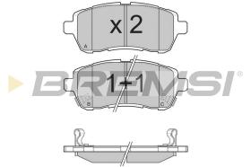 BREMSI BP3316 - JGO.PAST.FRENO DAHIA SIRION FORD FIESTA VI FORD