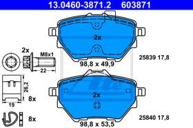 ATE 603871 - PASTILLA FRENO CITROEN C4 II GRAND