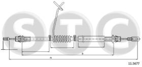 STC T481866 - CABLE FRENO TRANSIT ALL RWD CAB RUOTE SINGOLE / SINGLE WHEEL