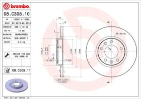 BREMBO 08C30810 - DISCOS CITR.C4 GR.PICASSO II 09/13-