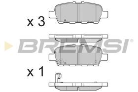 BREMSI BP3395 - JGO.PAST.FRENO NISSAN MURANO SUZUKI GRAN VITARA