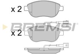 BREMSI BP3426 - JGO.PAST.FRENO FIAT PUNTO D MJT 1.3 PUNTO EVO 1