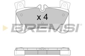 BREMSI BP3458 - JGO.PAST.FRENO AUDI Q7 2010