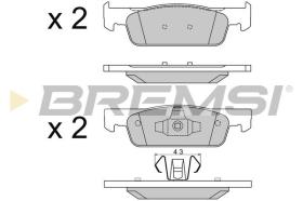 BREMSI BP3512 - JGO.PAST.FRENO DACIA LOGAN II SANDERO II RENAU