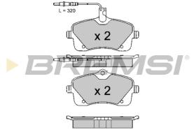 BREMSI BP3618 - JGO.PAST.FRENO PEUGEOT 407 SW (6E_) 2.0 HDI