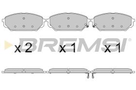 BREMSI BP3619 - JGO.PAST.FRENO HYUNDAI IX55 3.8 V6 4WD