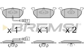 BREMSI BP3631 - JGO.PAST.FRENO AUDI A3 SPORTBACK (8VA, 8VF) 1.6