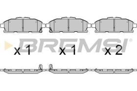 BREMSI BP3722 - JGO.PAST.FRENO NISSAN QUEST 2011