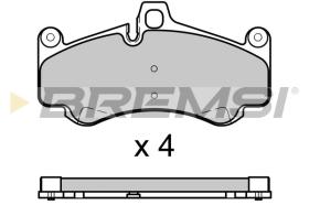 BREMSI BP3726 - JGO.PAST.FRENO PORSCHE CARRERA