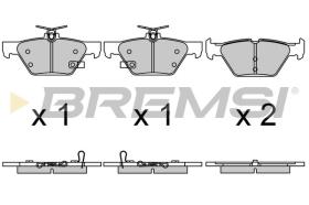 BREMSI BP3729 - JGO.PAST.FRENO SUBARU LEGACY