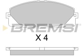 BREMSI BP3763 - JGO.PAST.FRENO FRONT TOYOTA HIACE HILUX