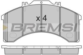 BREMSI BP7252 - JGO.PAST.FRENO IVECO EUROSTAR LD 190 E 42, LD 1