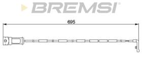 BREMSI WI0527 - TESTIGOS DE FRENO BREMSI = 695 MM OPEL CORSA,ASTRA