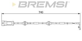 BREMSI WI0557 - TESTIGOS DE FRENO BREMSI = 740 MM OPEL OMEGA VAUXHA