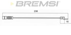 BREMSI WI0579 - TESTIGOS DE FRENO BREMSI = 238 MM MERCEDES SPRINTER
