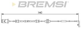 BREMSI WI0583 - TESTIGOS DE FRENO BREMSI = 740 MM OPEL ASTR SAAB 9-