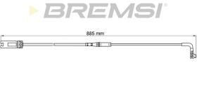 BREMSI WI0603 - TESTIGOS DE FRENO BREMSI = 690 MM BMW 5..,6..