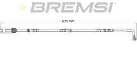BREMSI WI0612 - TESTIGOS DE FRENO BREMSI = 635 MM BMW 1..,3..