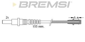 BREMSI WI0633 - TESTIGOS DE FRENO BREMSI = 155 MM MERCED CL. V,VITO
